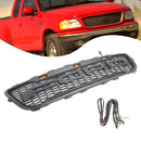 1999–2003 Ford F150 mit LED-Raptor-Stil, mattschwarz, Frontgrill mit Wabenstruktur