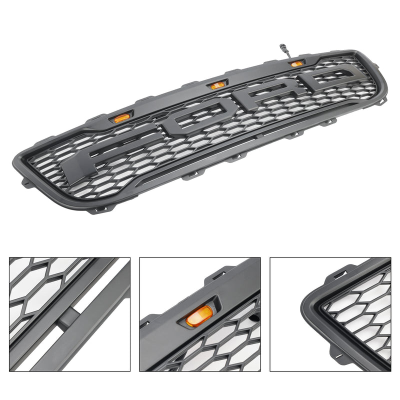 1999–2003 Ford F150 mit LED-Raptor-Stil, mattschwarz, Frontgrill mit Wabenstruktur