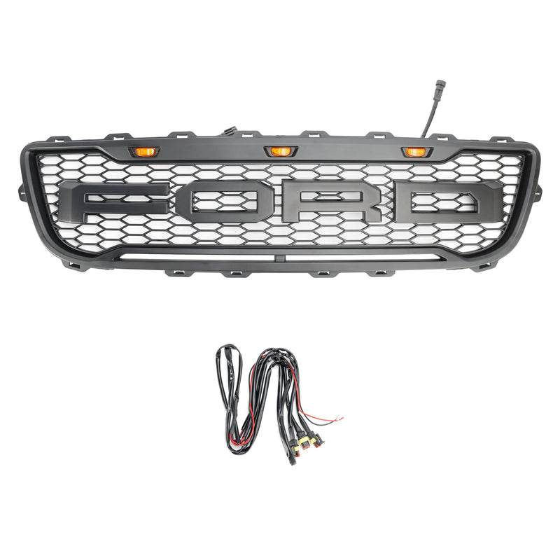1999–2003 Ford F150 mit LED-Raptor-Stil, mattschwarz, Frontgrill mit Wabenstruktur