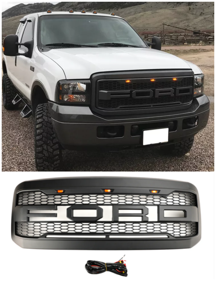 2005–2007 Ford F250 F350 Super Duty LED-etukerroksen baariristeellä