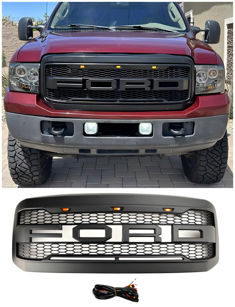 2005–2007 Ford F250 F350 Super Duty LED-etukerroksen baariristeellä
