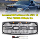 Mřížka předního nárazníku Raptor Style s LED pro Ford F150 2009-2014 černá