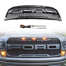 Mřížka předního nárazníku Raptor Style s LED pro Ford F150 2009-2014 černá