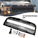 Frontstoßstangengrill im Raptor-Stil, glänzend schwarz, passend für Ford F150 2009-2014