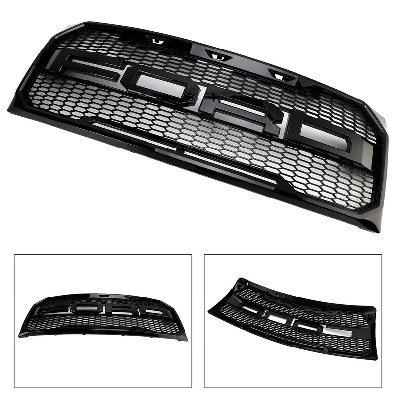 Frontstoßstangengrill im Raptor-Stil, glänzend schwarz, passend für Ford F150 2009-2014