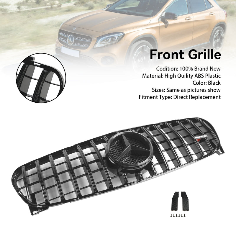 2017-2019 Mercedes Benz GLA W156 X156 frontgrill grill facelift svart