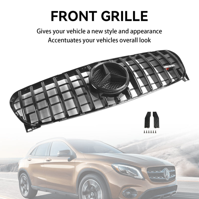 2017-2019 Mercedes Benz GLA W156 X156 frontgrill grill facelift svart