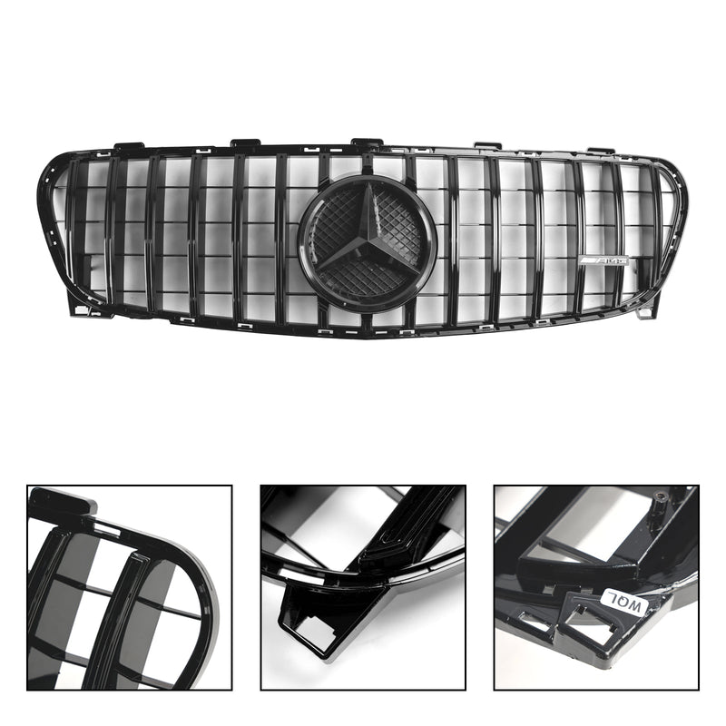 2017-2019 Mercedes Benz GLA W156 X156 frontgrill grill facelift svart