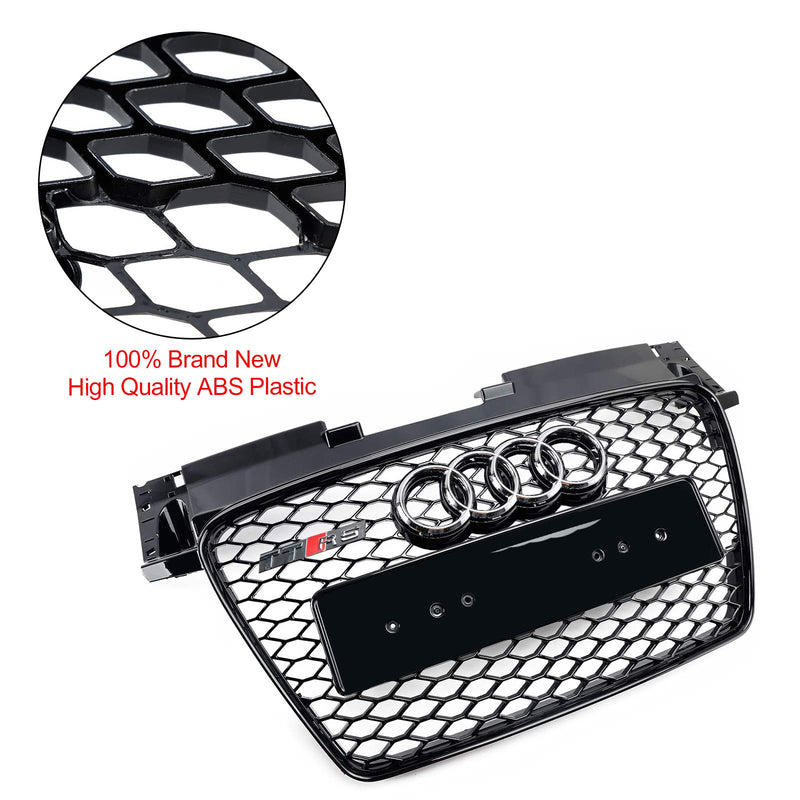 2006-2014 Audi TT TTS RS Style främre bikakegaller Grill glans svart