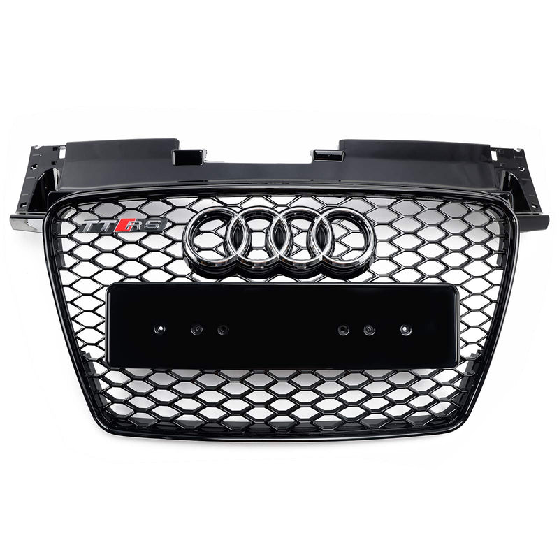 2006-2014 Audi TT TTS RS Style Front Honeycomb Grill Grill Gloss Black