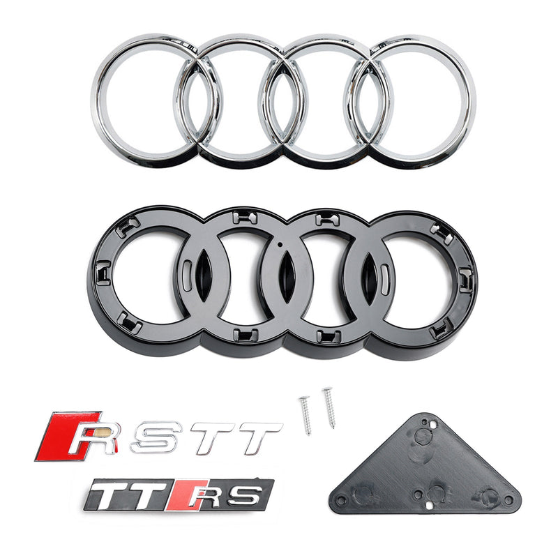 2006-2014 Audi TT TTS RS Style Przednia kratka o strukturze plastra miodu Grill w kolorze czarnym błyszczącym