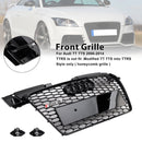 2006–2014 Audi TT TTS RS Style Front Honeycomb Grill Grille Black Shiny