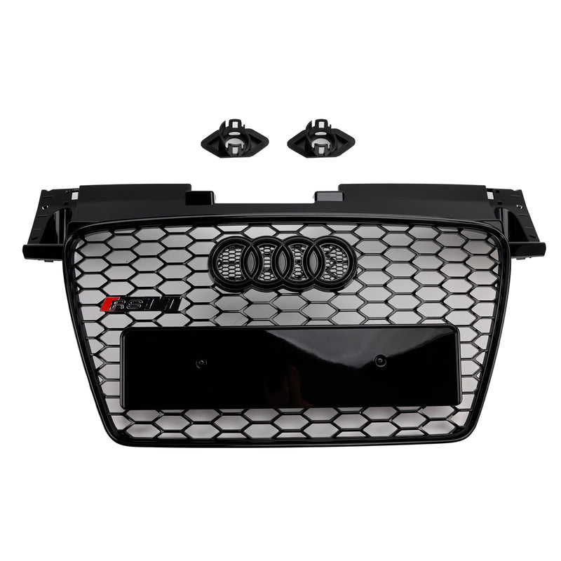 2006–2014 Audi TT TTS RS Style Front Honeycomb Grill Grille Black Shiny