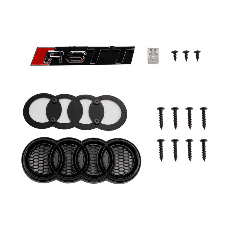2006–2014 Audi TT TTS RS Style Front Honeycomb Grill Grille Black Shiny