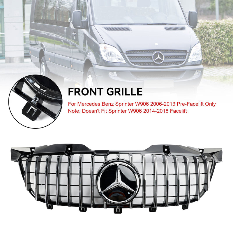 2006-2013 Mercedes Benz Sprinter W906 Etupuskurin säleikkö Kromi