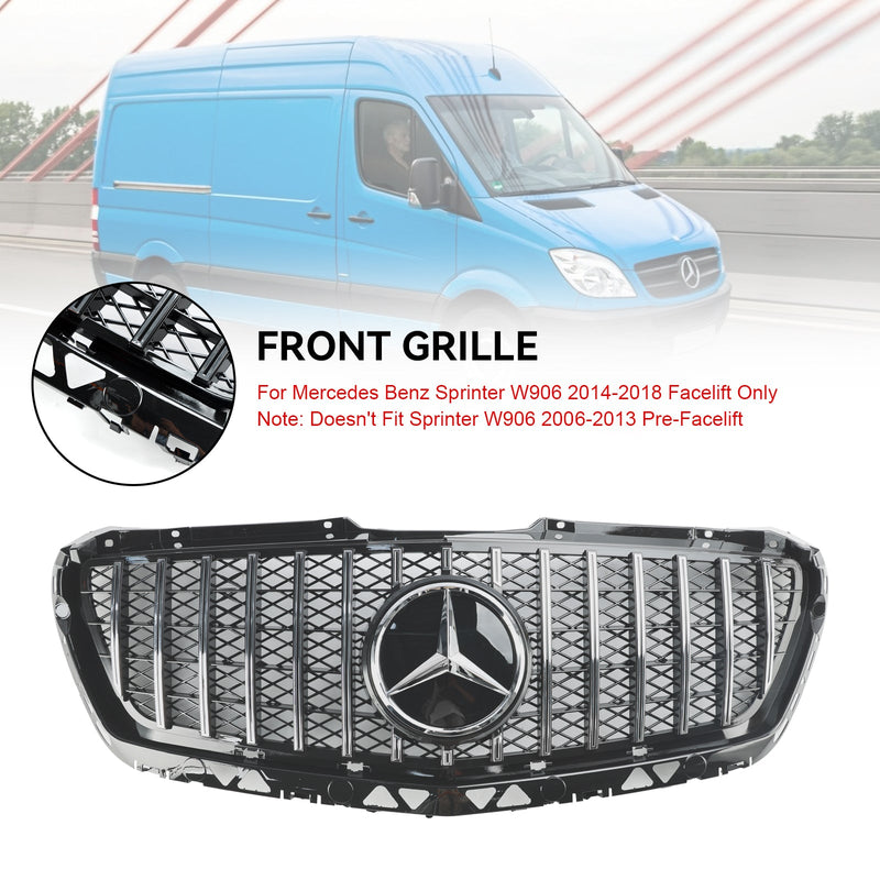 2014-2018 Mercedes Benz Sprinter W906 Front Bumper Grill Chrome