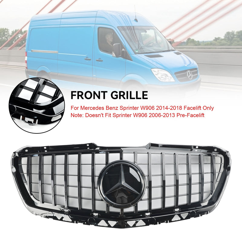 Forkofangergitter, sort, til Mercedes Benz Sprinter W906, 2014-2018