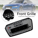 2016-2018 Audi A7 C7 S7 RS7 Style Honeycomb etupuskurin säleikkö musta