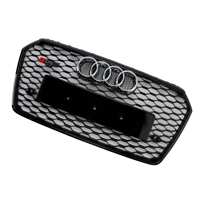 2016-2018 Audi A7 C7 S7 RS7 stil honeycomb frontstøtfangergitter svart