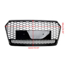 2016-2018 Audi A7 C7 S7 RS7 Style Honeycomb Front Bumper Grill Grille Svart