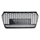 2016-2018 Audi A7 C7 S7 RS7 Style Honeycomb Front Bumper Grill Grille Svart