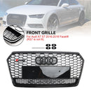 2016–2018 Audi A7 C7 S7 RS7 Stil Waben Front stoßstangen Grill Grille schwarz