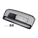 2016-2018 Audi A7 C7 S7 RS7 Style Honeycomb Front Bumper Grill Grille Svart