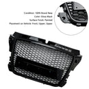 RS3 Style Frontgrill für Audi A3 8P 2008 2009 2010 2011 2012 2013 - Wabengitter schwarz glänzend