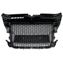RS3 Style Frontgrill für Audi A3 8P 2008 2009 2010 2011 2012 2013 - Wabengitter schwarz glänzend
