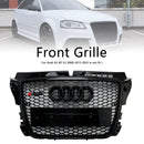Svart glans radiatorgitter Honeycomb Grill for Audi A3 8P 2008-2013 Facelift RS3