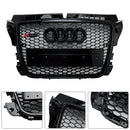 Svart glans radiatorgitter Honeycomb Grill for Audi A3 8P 2008-2013 Facelift RS3