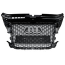 Svart glans radiatorgitter Honeycomb Grill for Audi A3 8P 2008-2013 Facelift RS3