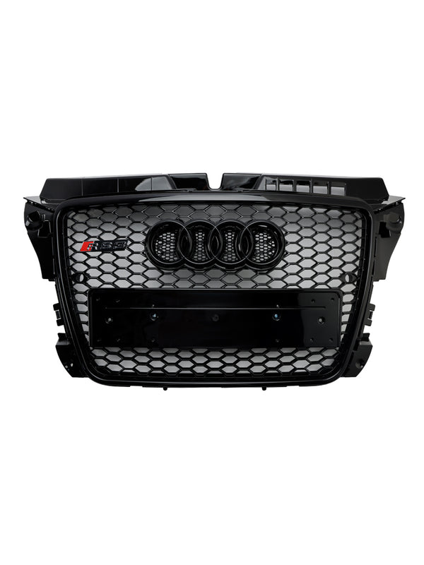 Svart glans radiatorgitter Honeycomb Grill for Audi A3 8P 2008-2013 Facelift RS3