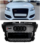 Svart glans radiatorgitter Honeycomb Grill for Audi A3 8P 2008-2013 Facelift RS3