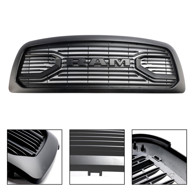 2009-2012 Dodge Ram 1500 Matt Schwarz Frontstoßstangengrill mit LED-Beleuchtung Direkteinstellung