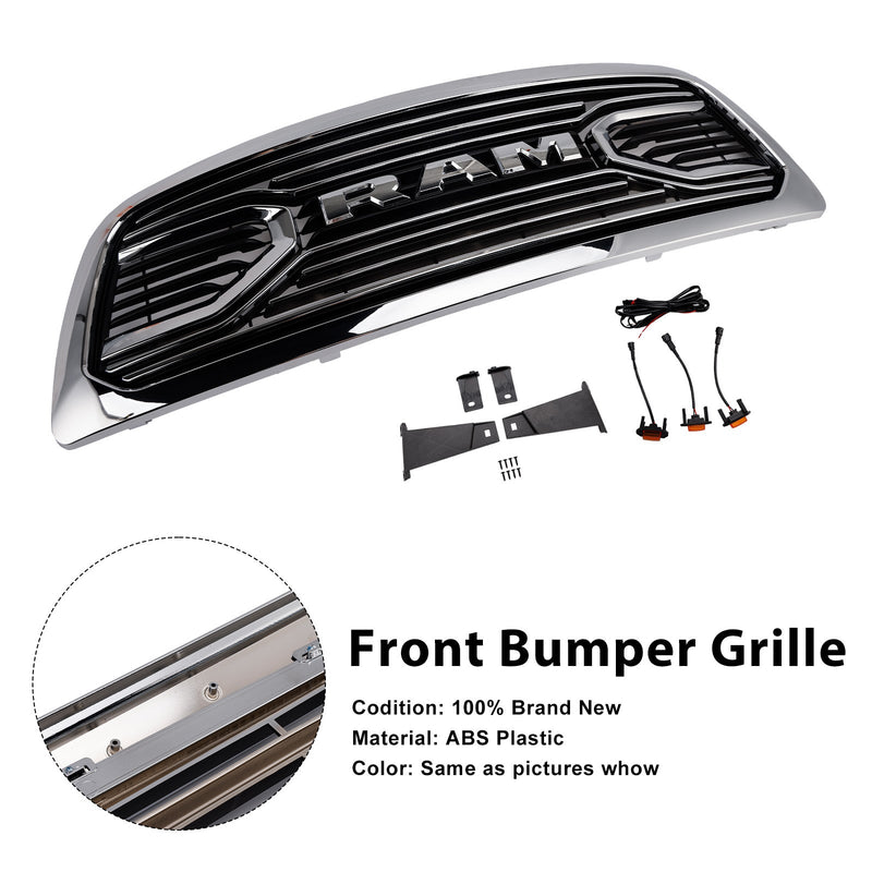 2009-2012 Dodge Ram 1500 mit LED-Beleuchtung, verchromtem Frontstoßstangengrill