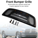 2009-2012 Dodge Ram 1500 mit LED-Beleuchtung, schwarzer Frontstoßstangengrill