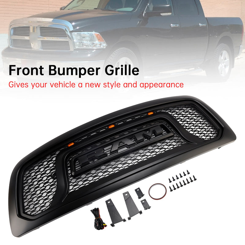 2009-2012 Dodge Ram 1500 mit LED-Beleuchtung, schwarzer Frontstoßstangengrill