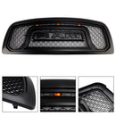 2009-2012 Dodge Ram 1500 mit LED-Beleuchtung, schwarzer Frontstoßstangengrill