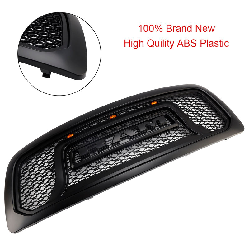 2009-2012 Dodge Ram 1500 mit LED-Beleuchtung, schwarzer Frontstoßstangengrill