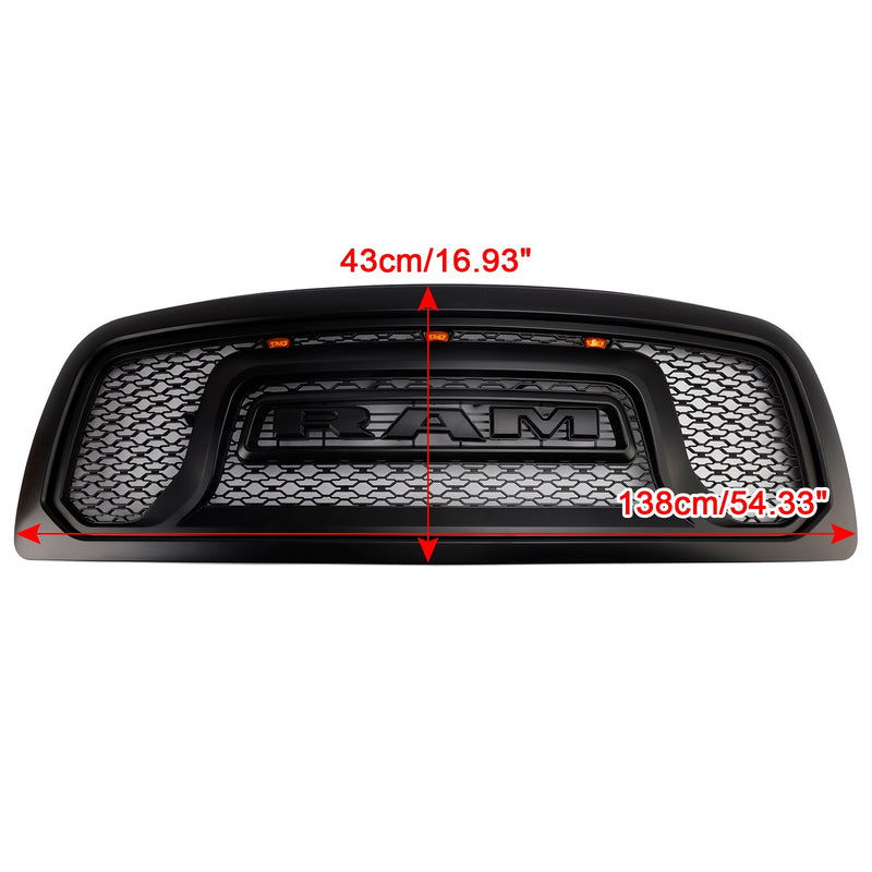 2009-2012 Dodge Ram 1500 mit LED-Beleuchtung, schwarzer Frontstoßstangengrill