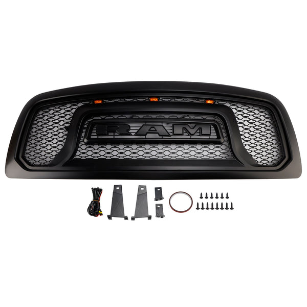2009-2012 Dodge Ram 1500 mit LED-Beleuchtung, schwarzer Frontstoßstangengrill