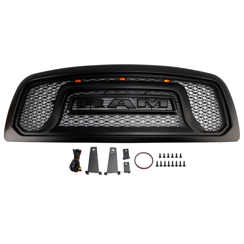 2009-2012 Dodge Ram 1500 mit LED-Beleuchtung, schwarzer Frontstoßstangengrill