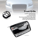 Kratka chłodnicy kratka o strukturze plastra miodu przedni tuning grill uchwyt na emblemat dla Audi A3 8P 2004-2008