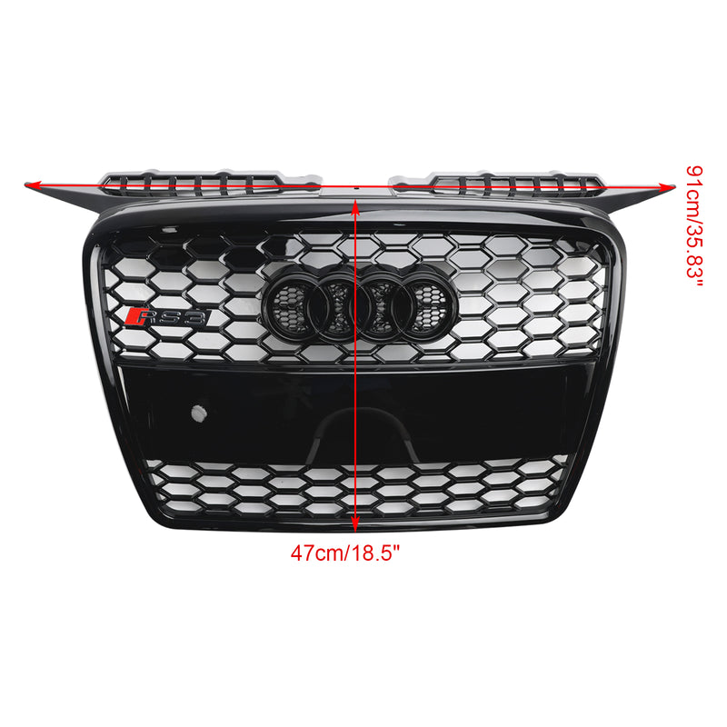 Kühlergrill Wabengrill Front Tuning Grill Emblemhalter Für Audi A3 8P 2004-2008