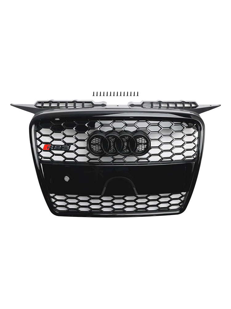 Kühlergrill Wabengrill Front Tuning Grill Emblemhalter Für Audi A3 8P 2004-2008