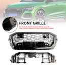 2019-2023 Osłona chłodnicy Audi Q8/SQ8 RSQ8 Style w kolorze czarnym o wysokim połysku z siatką o strukturze plastra miodu