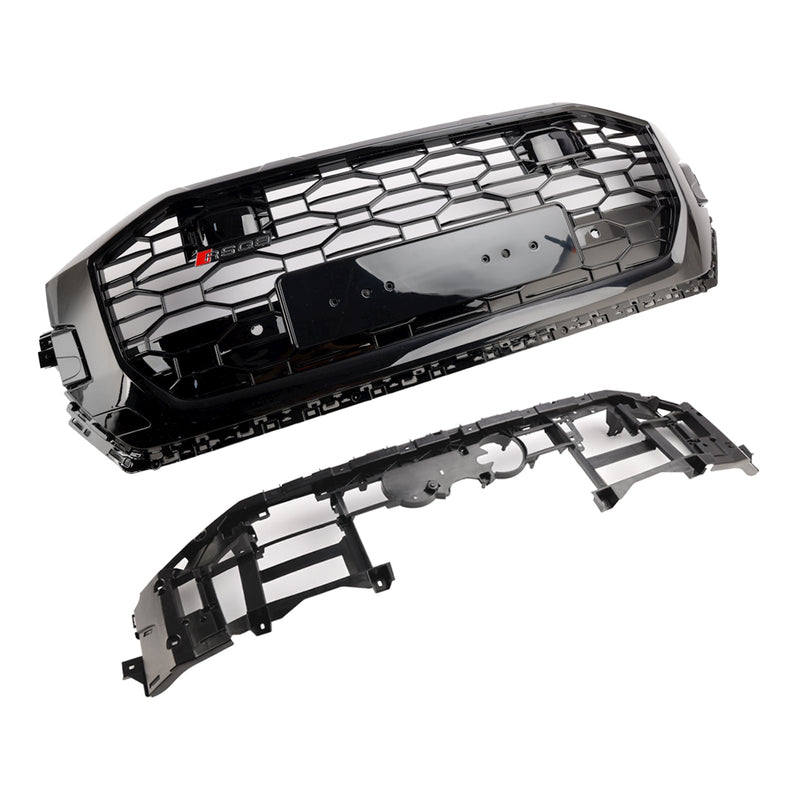 2019-2023 Audi Q8/SQ8 RSQ8 Style jäähdyttimen säleikkö korkeakiiltoisena mustana hunajakennolla