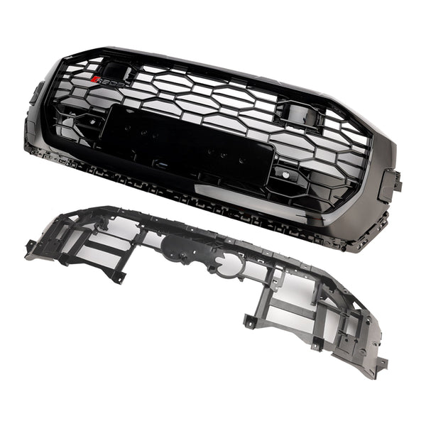 2019-2023 Audi Q8/SQ8 RSQ8 Style jäähdyttimen säleikkö korkeakiiltoisena mustana hunajakennolla