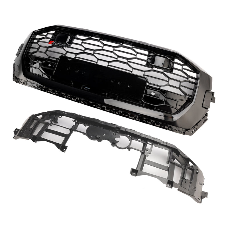 2019-2023 Audi Q8/SQ8 RSQ8 Style jäähdyttimen säleikkö korkeakiiltoisena mustana hunajakennolla